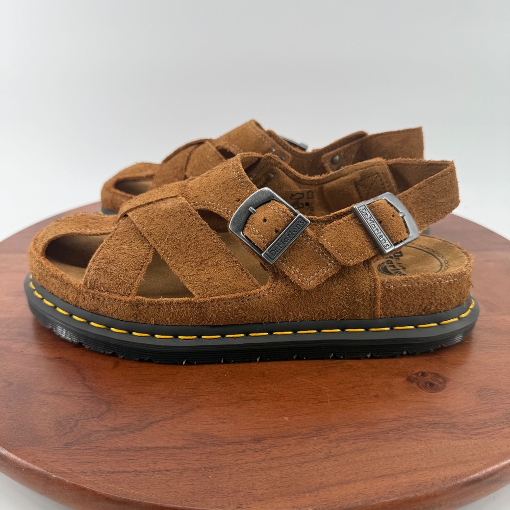 Dr. Martens Archive Fisherman Sandal Natural Tan Plush Suede Mens 8/Womens 9 - Picture 2 of 12